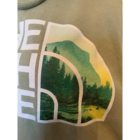 The North Face Hoodie Womens Med green Half Dome Pullover Graphic forest - Picture 4 of 7